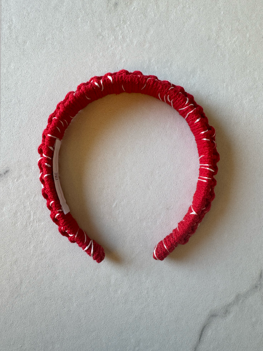 CHT red + ivory silk